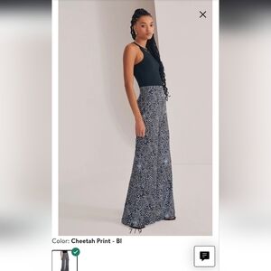 Favorite Daughter Blues and White FRIDAY Cheeta Print Pants SIZE 18 BRAND NEW